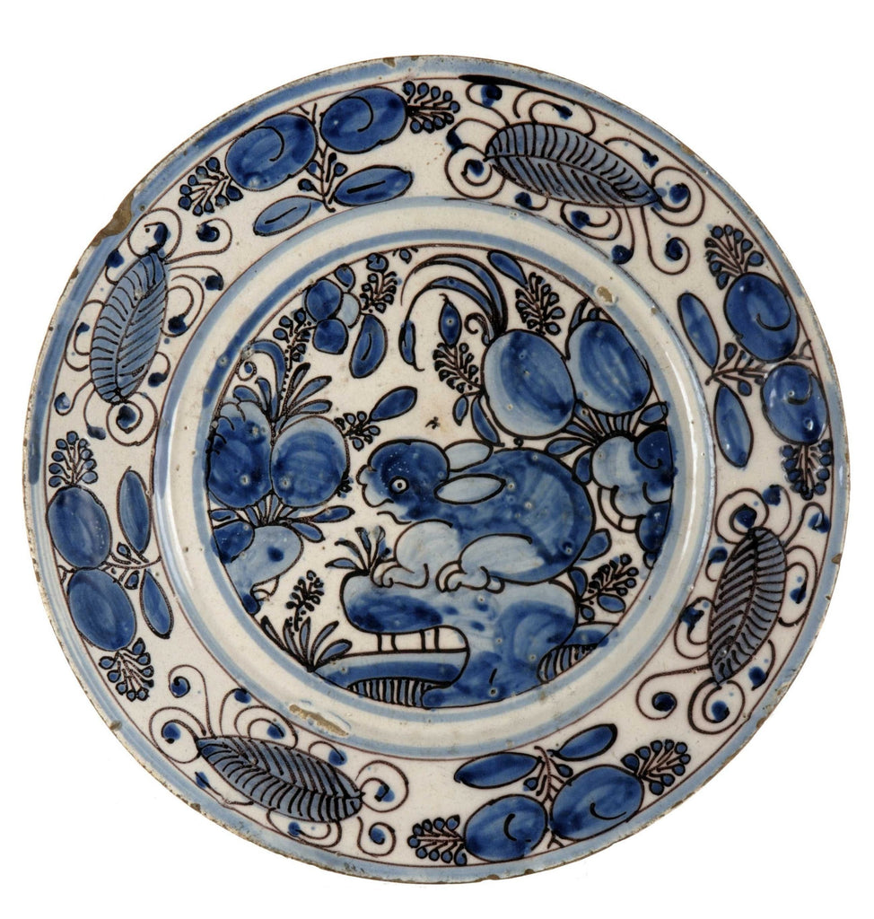 Plat en céramique de Coimbra - 17e siècle - Boutique en ligne Luisa-Paixao