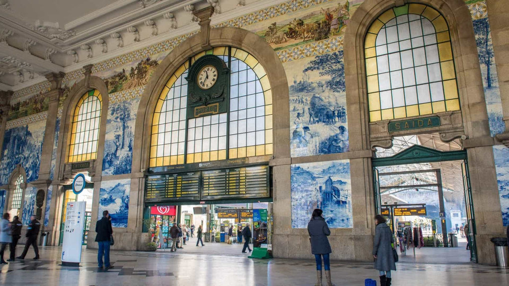 Salle des pas perdus de la gare de são Bento - Azulejos Décoration Murale