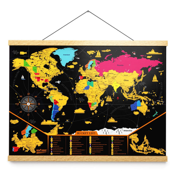 onder Incarijk uitsterven World Scratch Off Map: Travel the World and Track Your Travels |  Newverest.com