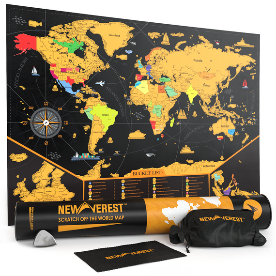 Helderheid Inspiratie Afkorting World Scratch Off Map: Travel the World and Track Your Travels |  Newverest.com