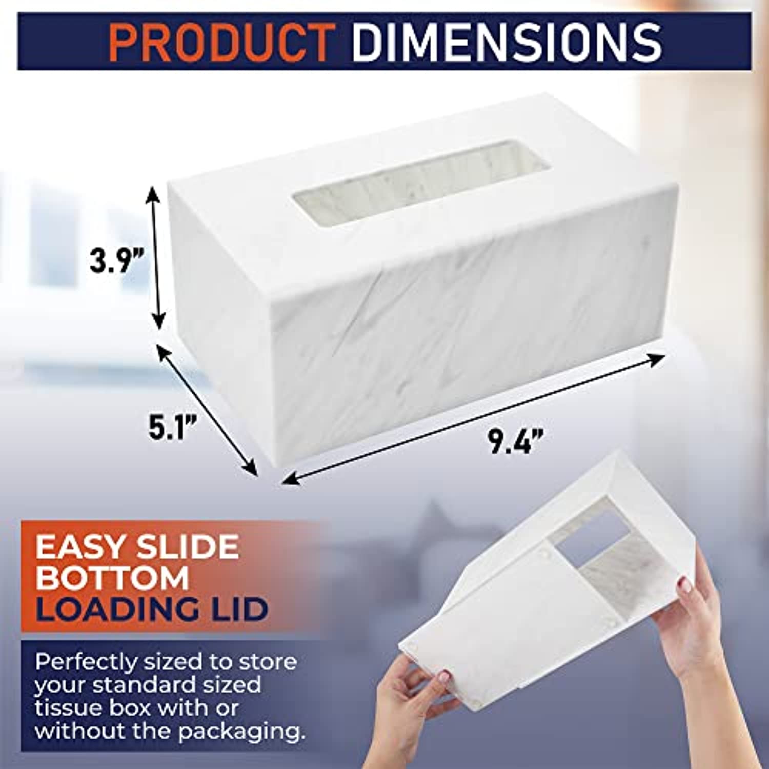 marble dryer sheet holder with lid