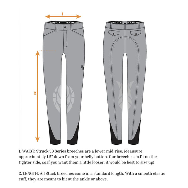 Struck Men's Breech Size Graphic | Malvern Saddlery