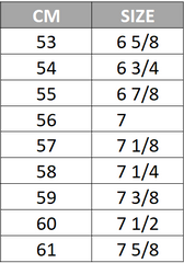 KEP size chart | Malvern Saddlery