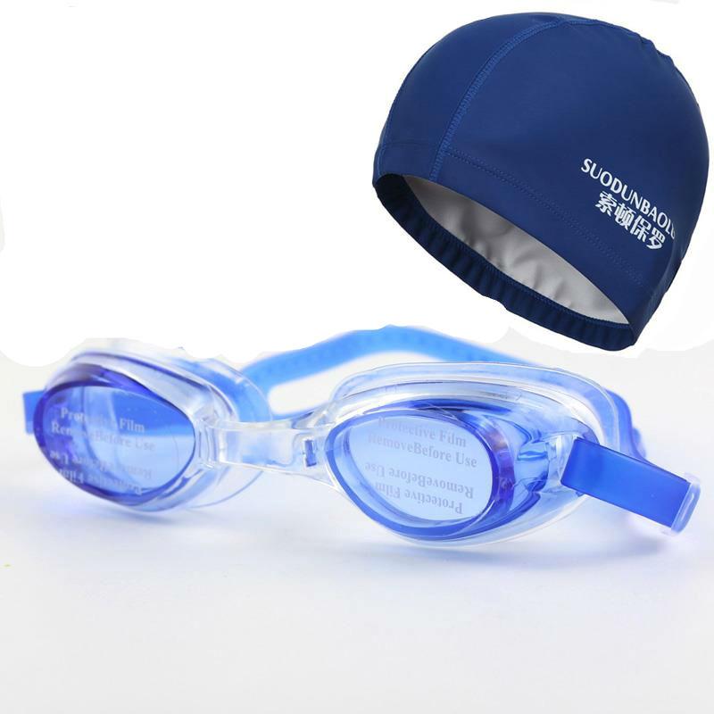 swimming glasses and cap