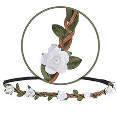 Très joli headband qui permettra d'ajouter une touche romantique à vos coiffures. Composé de petites fleurs en tissu, et tresse en suédine; partie en matière élastique, pour une meilleure tenue dans vos cheveux. Existe en plusieurs couleurs. romantique, coiffure, tresse, chignon, accessoire, cheveux, soin, capillaire