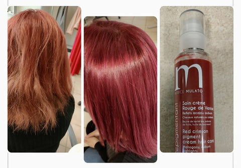 Patrice Mulato Cosmetics, rouge venise, sienne, soin repigmentant, shampoing repigmentant, masque, soin cheveux, coloration naturelle, rouge cerise venise, ocre havane, sienne brûlée, blond vénitien, ombre naturelle, cheveux rouges, pourpre, violet, violine, henne, entretenir le roux, cheveux rouges, roux, cuivré