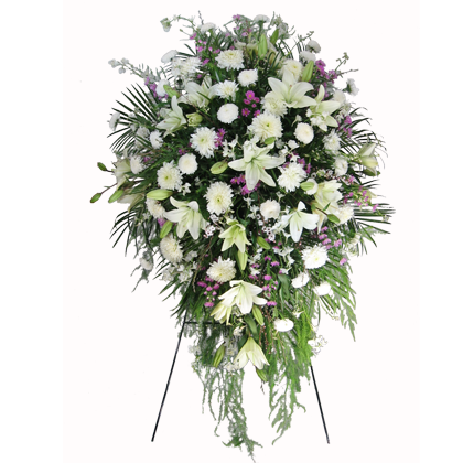 Medallón de flores para condolencias | INOLVIDABLE – Laurel Floristería