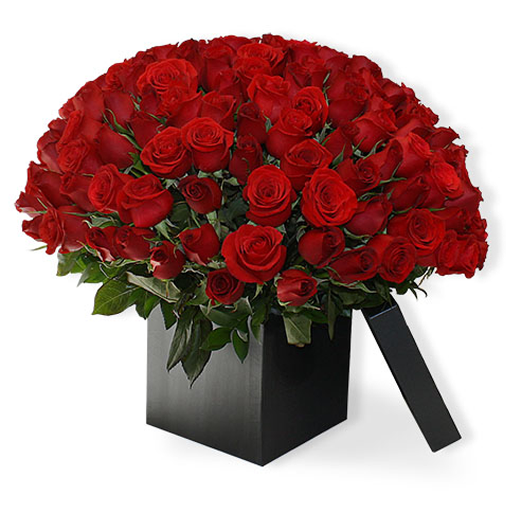 Bouquet de sofisticadas rosas en caja artesanal | LOVE – Laurel Floristería