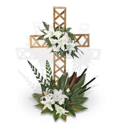 Cruz de flores para funeral | NOSTALGIA – Laurel Floristería