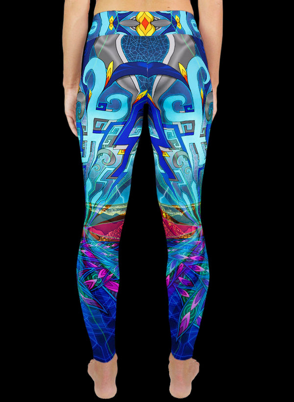 THE RED DRAGON Active Leggings – Phil Lewis Art