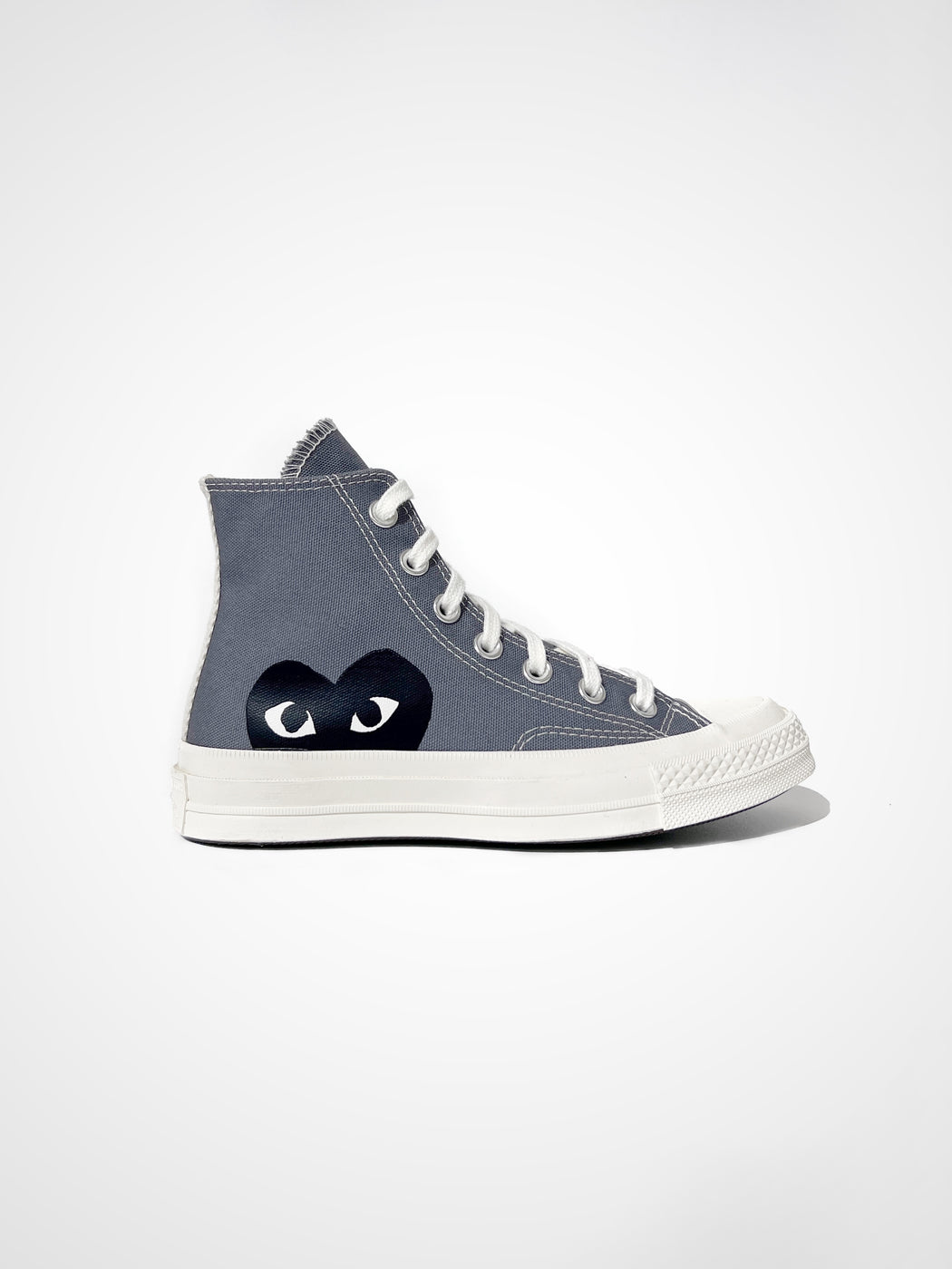 CDG PLAY CONVERSE SINGLE HEART HIGH GREY – RCHMND