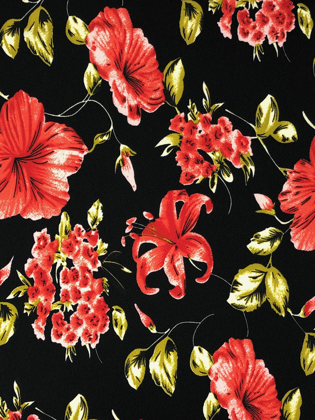 Liverpool Knit Floral Print Fabric