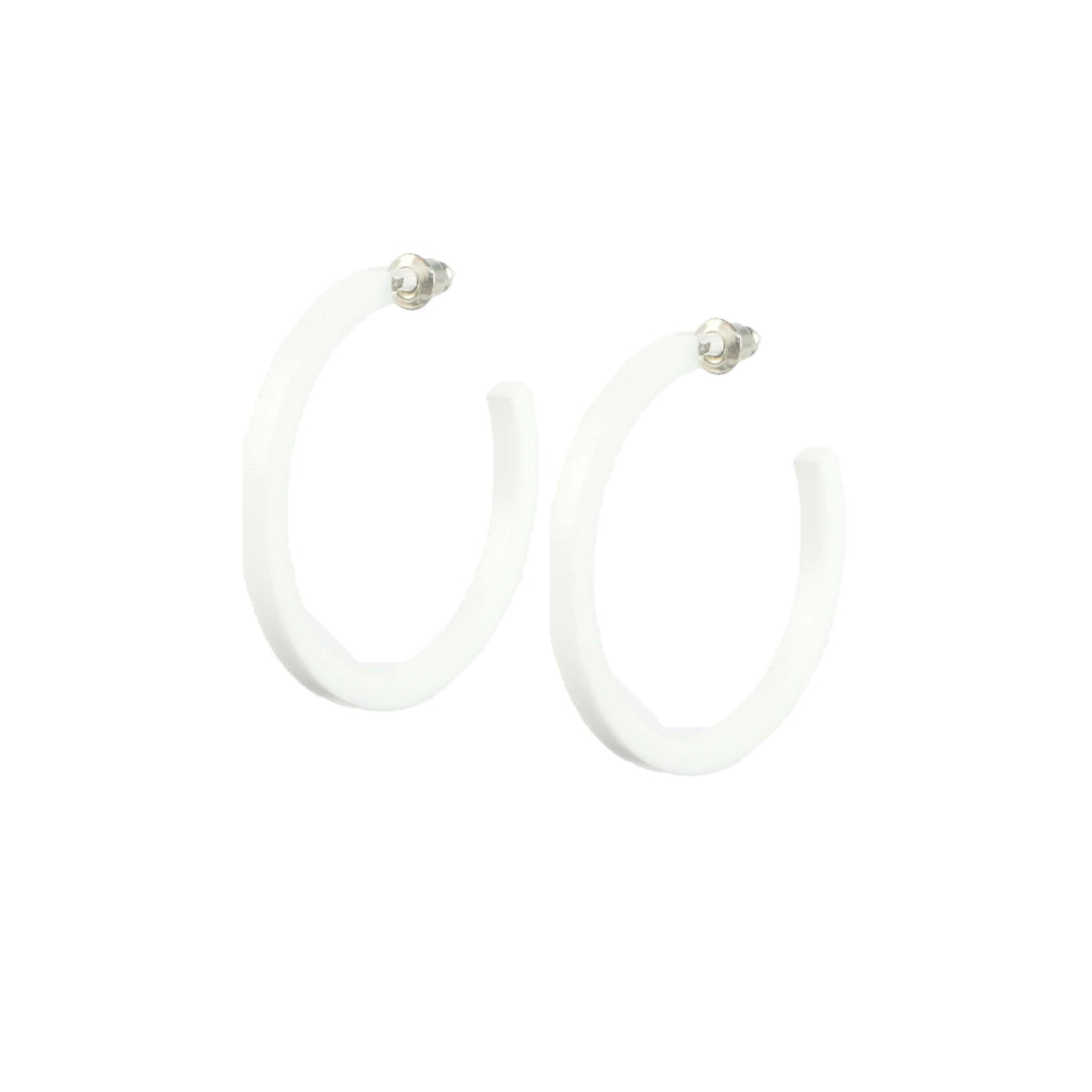 LIGHTWEIGHT ACRYLIC HOOP EARRINGS – The Paper Dress