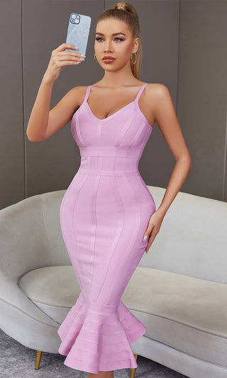 Sweet Seduction Lavender Sleeveless Spaghetti Strap Square Neck Feather  Bodycon Midi Dress – Indie XO