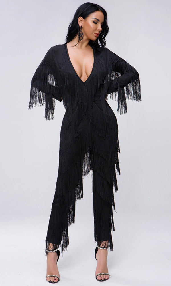 next black lace jumpsuit