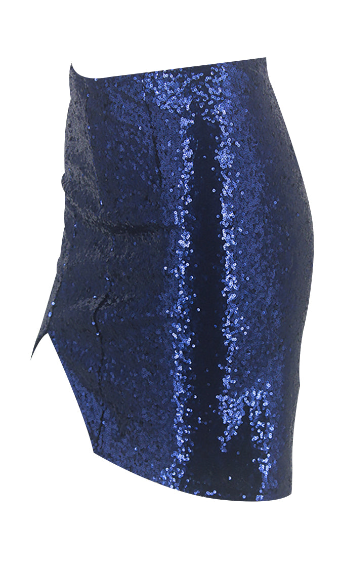 Demanding Attention Sequin High Waist Side Slit Bodycon Mini Skirt - 2 ...