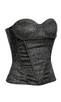 sparkly corset bustier