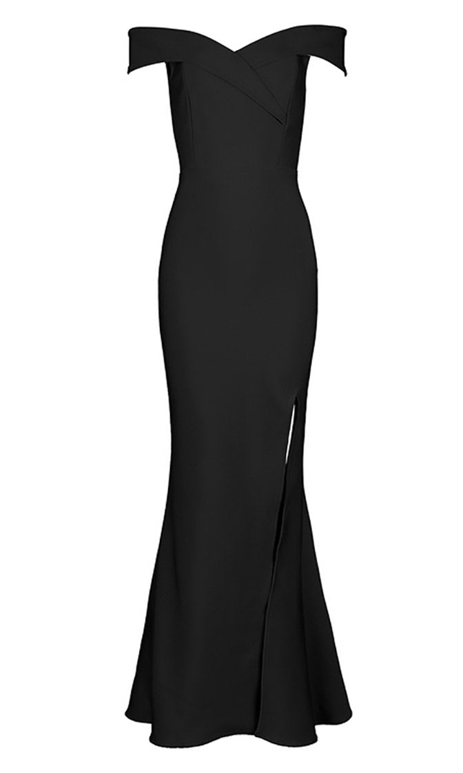 Dreaming Of Forever Off The Shoulder Sweetheart Neckline High Slit Max ...