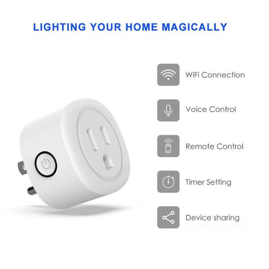 Topesel 2/4 Pack Smart Plug Mini Wifi Outlet Work with Google Home
