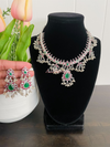 Silver finish elegant guttapusalu necklace set