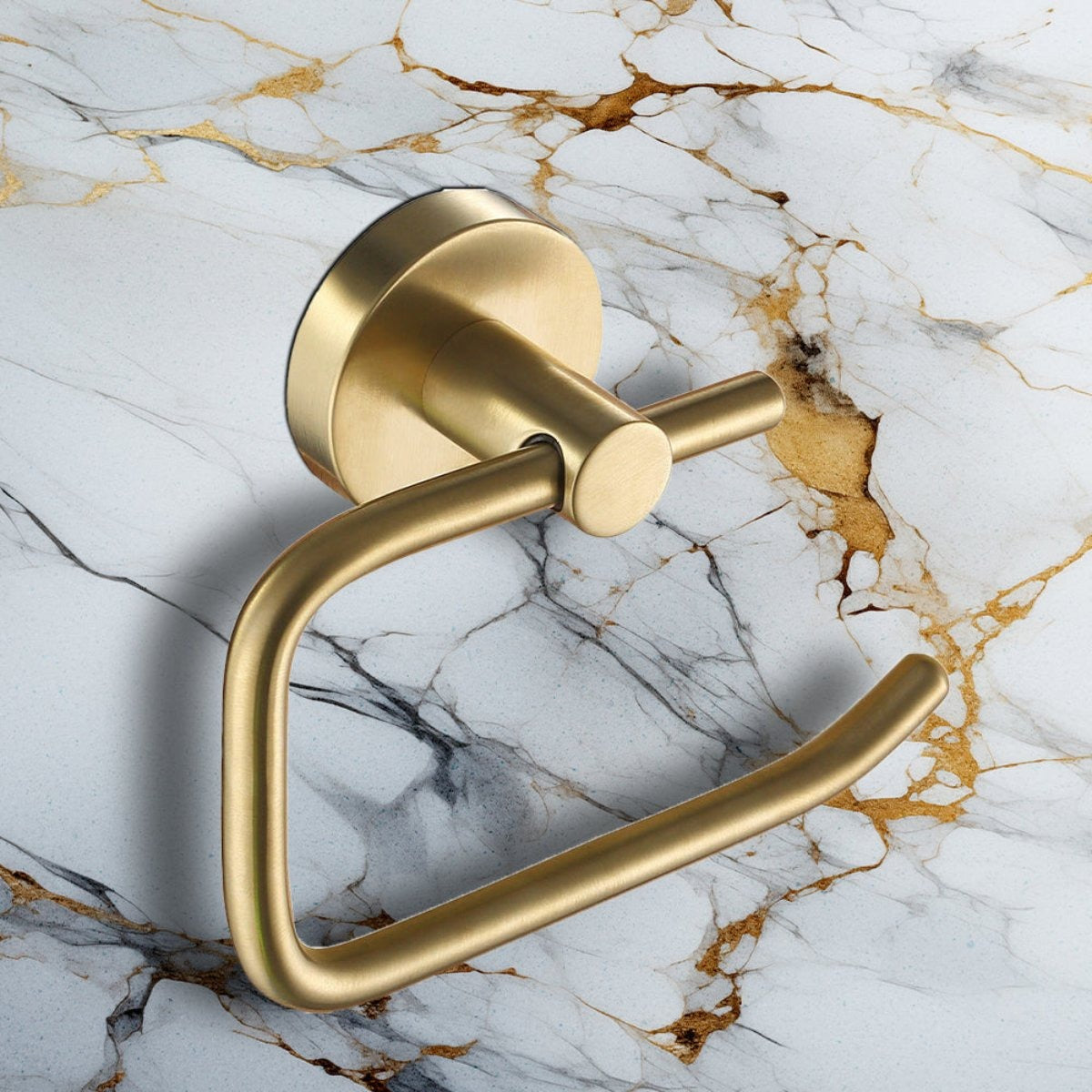 Gold Toilet Roll Holder - Brushed Brass