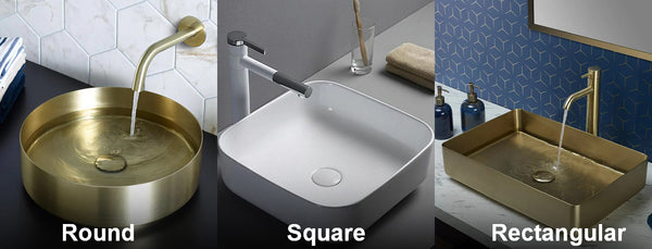 Different shaped of countertop basin Tapron