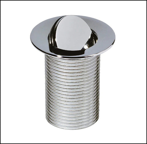 Flip Top Basin Waste, Unslotted - Chrome Finish