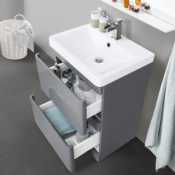 Tapron Grey bathroom vanity unit