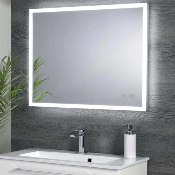 Illuminated Mirror with Heated Pad and Touch Switch