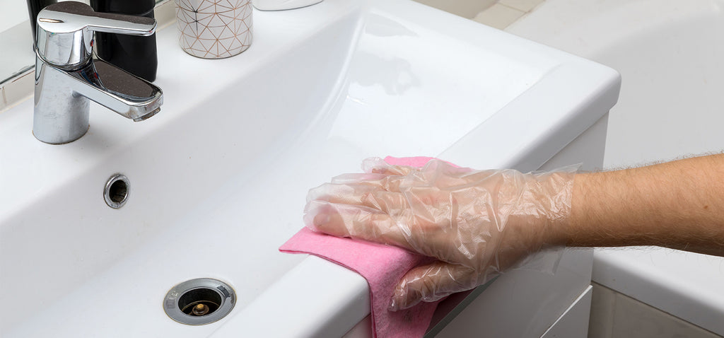 clean bathroom sink