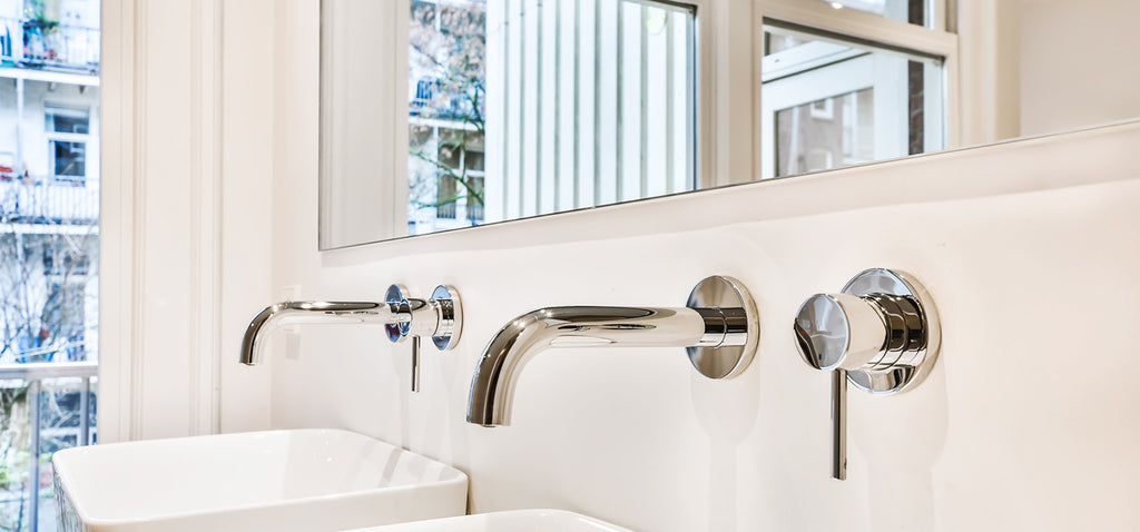 brushed stainless steel bathroom taps uk