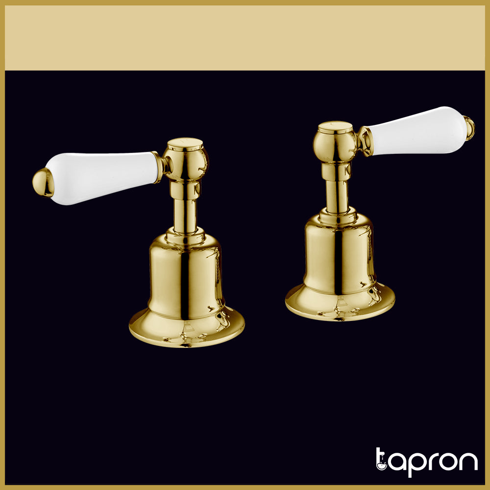 brushed brass manual tap
