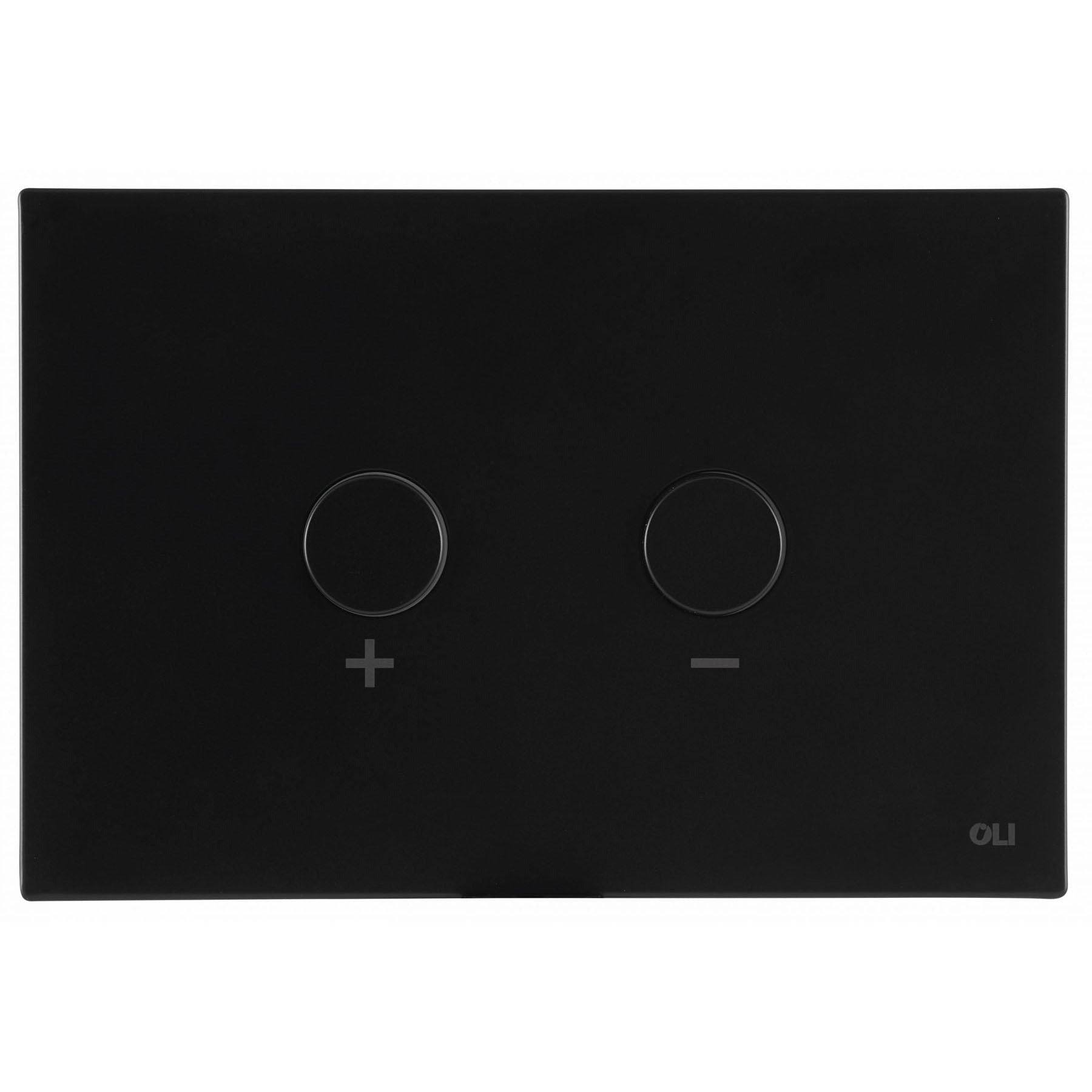 Matt Black Flush Plate with Round Buttons