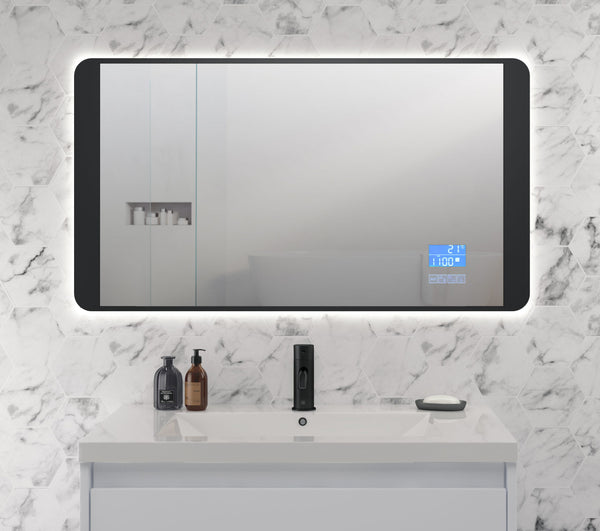 led bathroom mirror with bluetooth speaker
