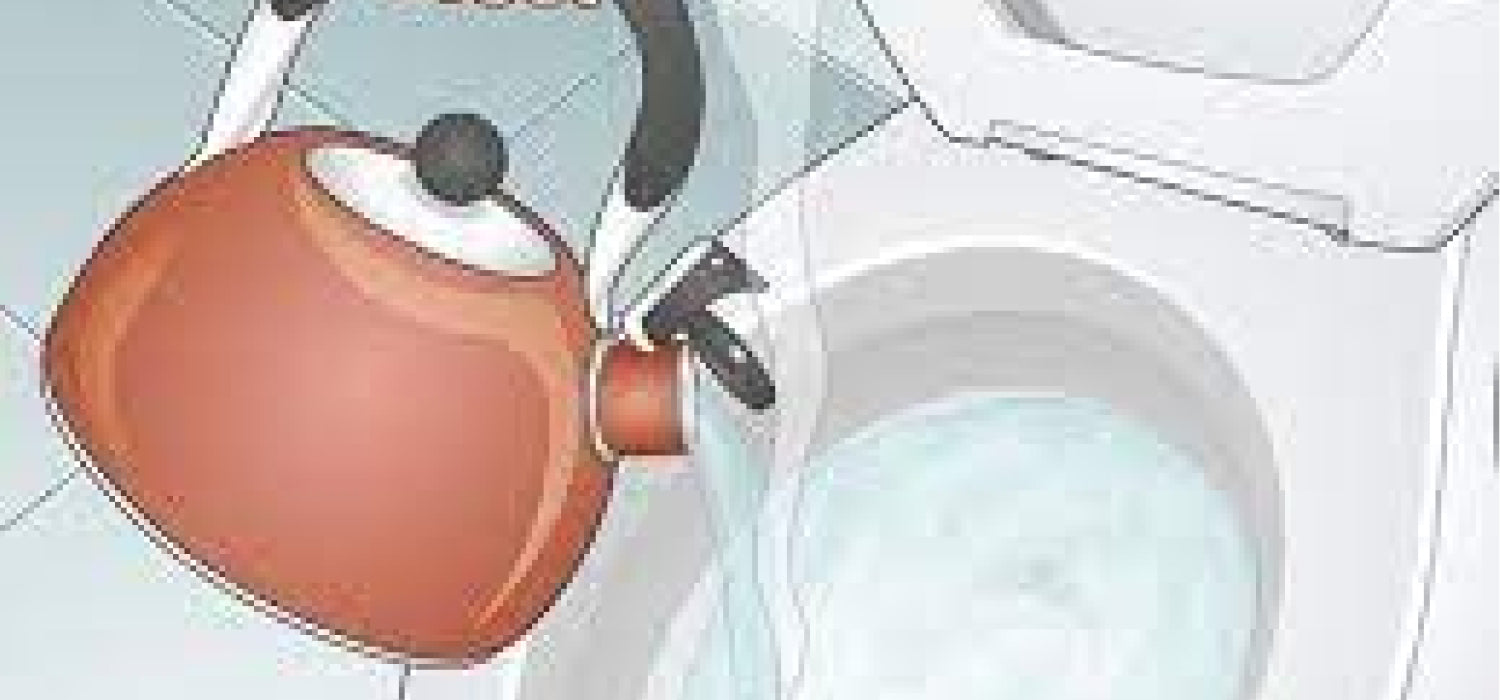 how to unclog a toilet - hot water method