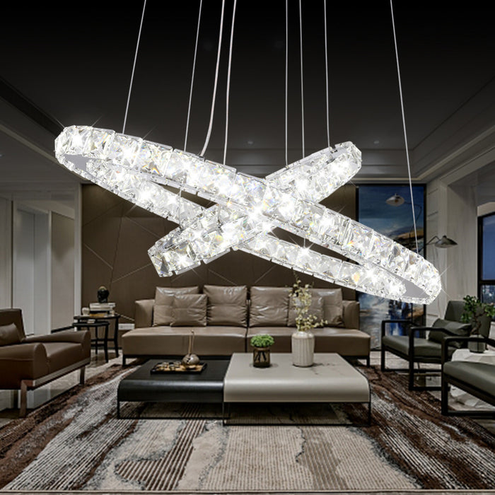 Modern LED Crystal Chandelier Lights Lamp For Living Room Cristal Lustre Chandeliers Lighting Pendant Hanging Ceiling Fixtures - Gauxvestandbeyond by Maddy