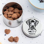Personalised Labrador Dog Storage Tin With Treats