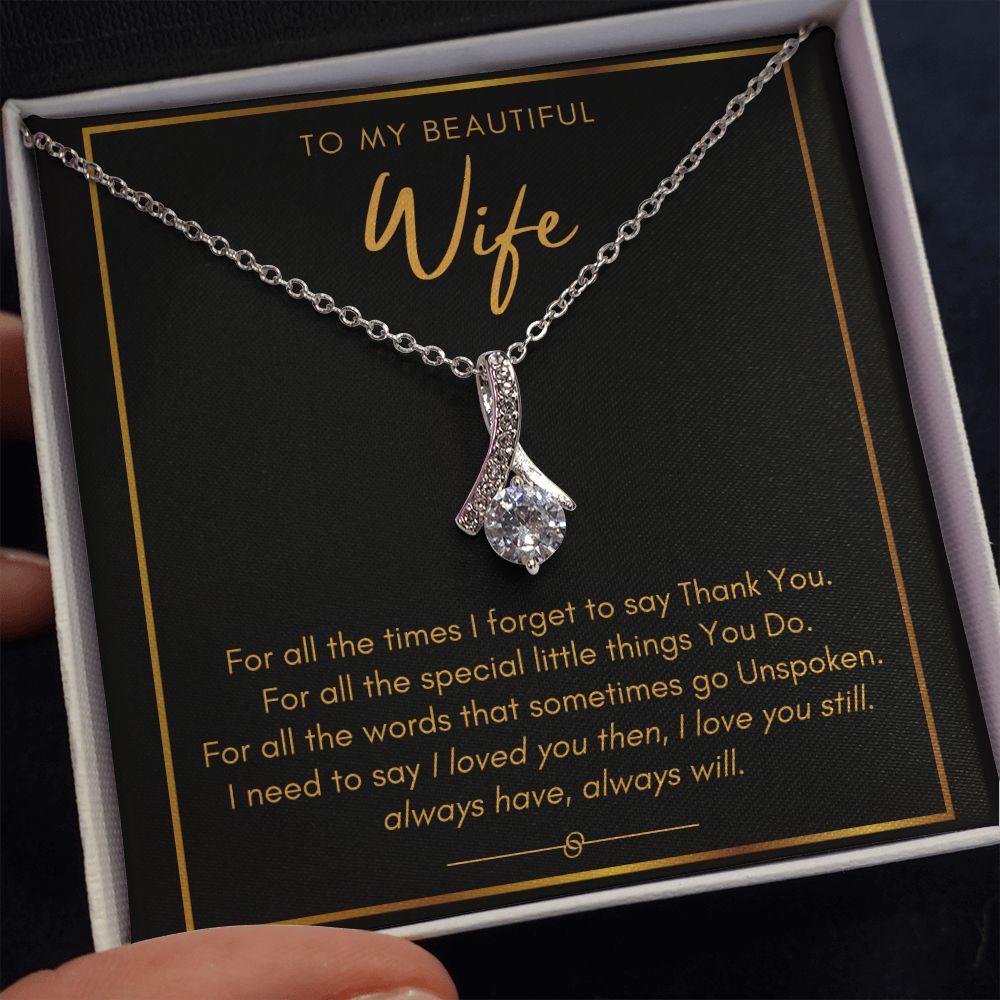To My Wife - Last Everything - Luxury Heart Necklace - Labygift