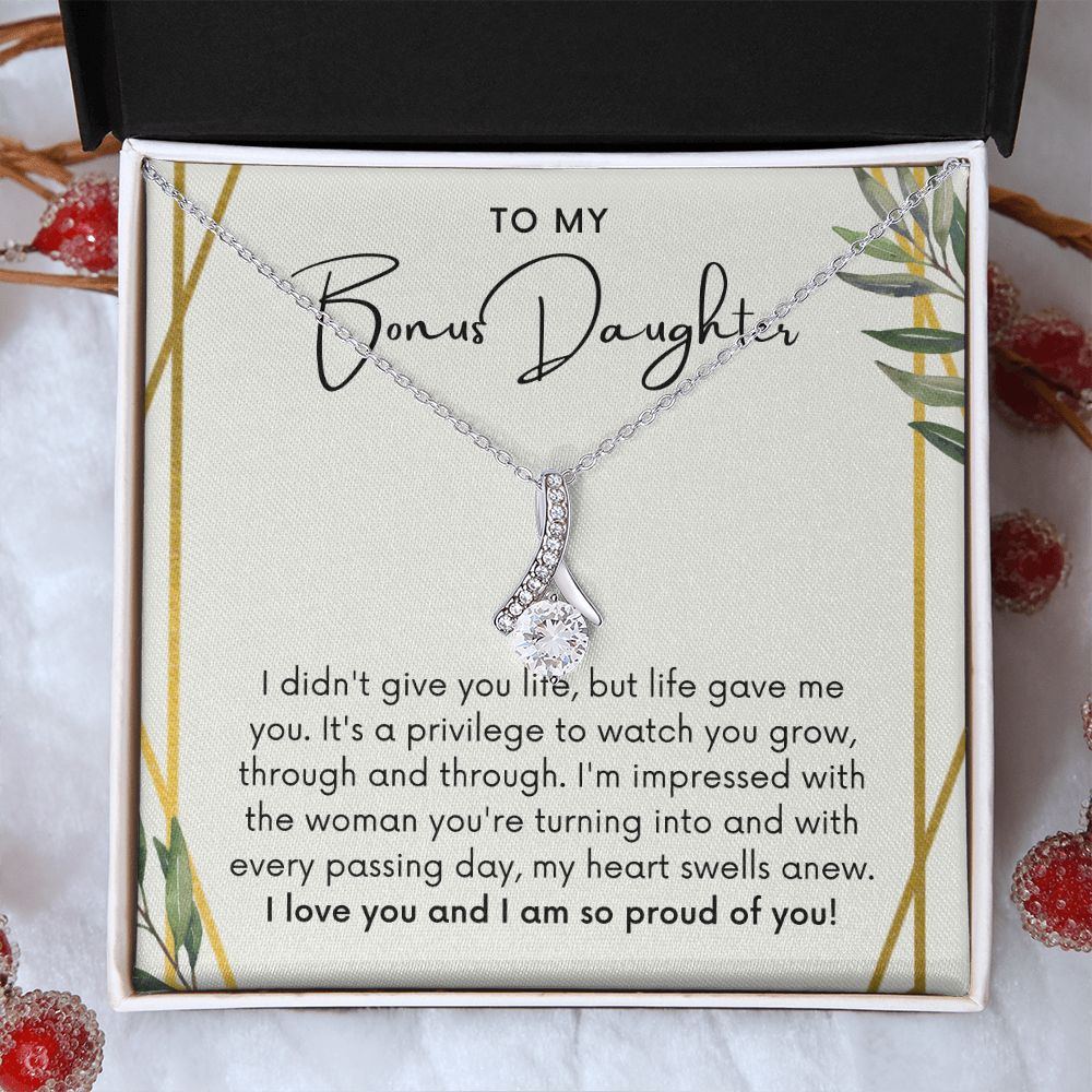 To My Bonus Daughter. Alluring Beauty Necklace – Gifts From The Soul And  Heart