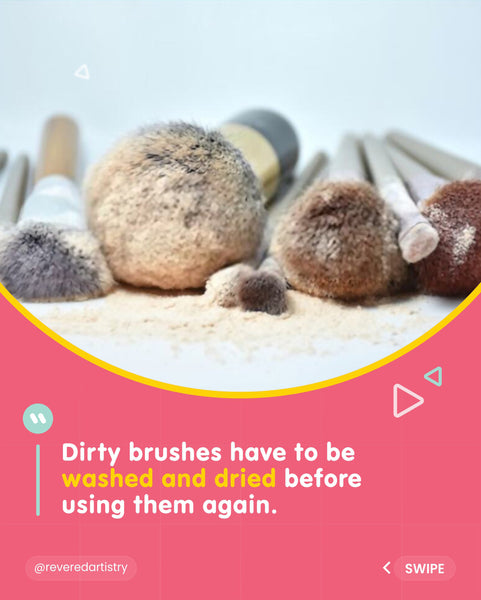 Picture of dirty makeup brushes
