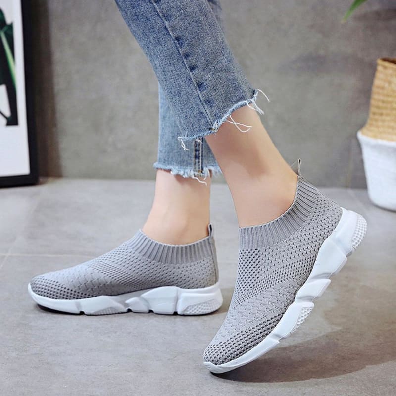 Breathable Elastic Cloth Slip On Women’s Flats