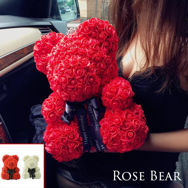 the luxury rose teddy bear