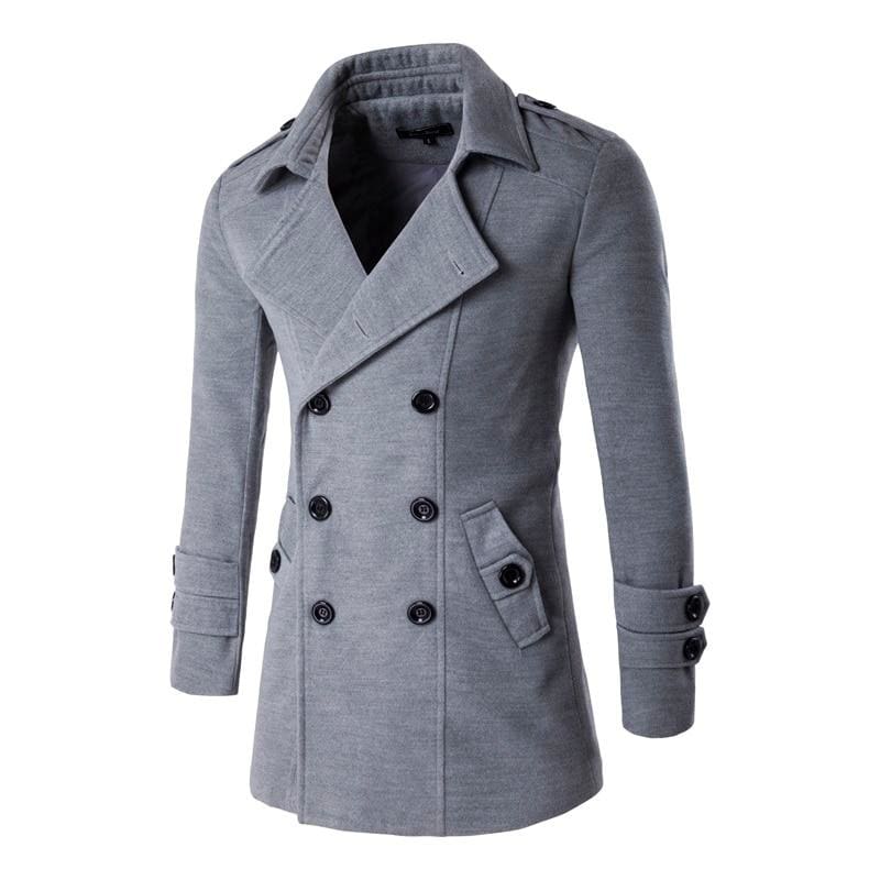 Men’s Spring Autumn Overcoat Wool & Blends