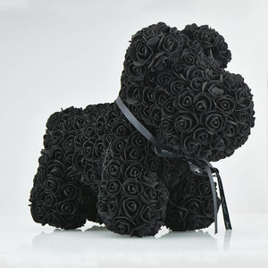 black dog teddy bear