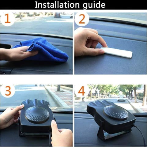 Defrost and defog car heater