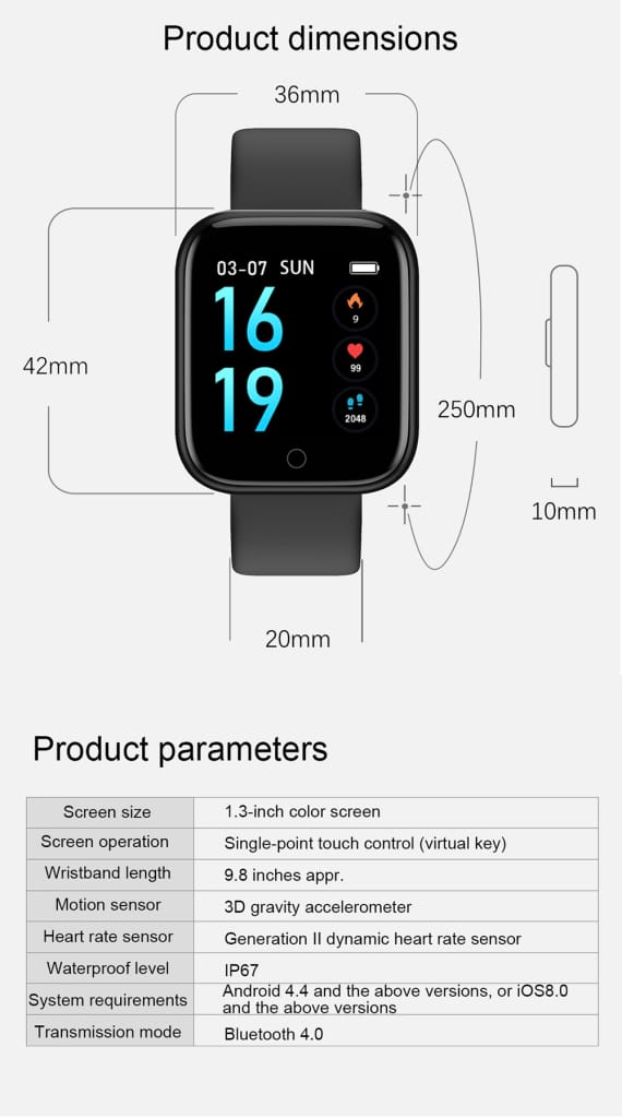 Smartwatch Waterproof Smart Watch Fitness Tracker Just For You