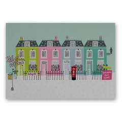 Jessica Hogarth Portabello Market Notting Hill blank greetings card at Nickery Nook