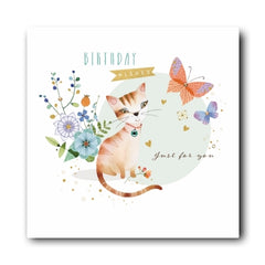 Noel Tatt Exquisite Happy Birthday cat kitten Happy Birthday card Nickery Nook