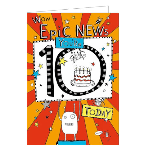 Epic! - Tom Gates 10th Birthday card | Nickery Nook Bedale
