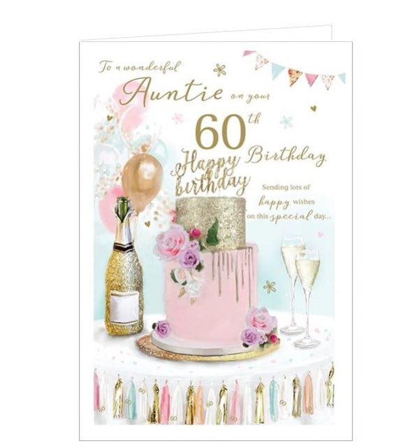Auntie on your 60th Birthday card – Nickery Nook
